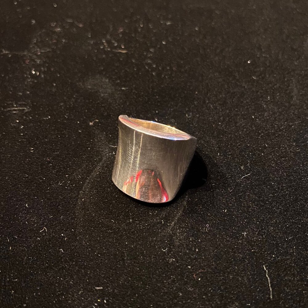 Modern Sterling Silver Ring - image 2